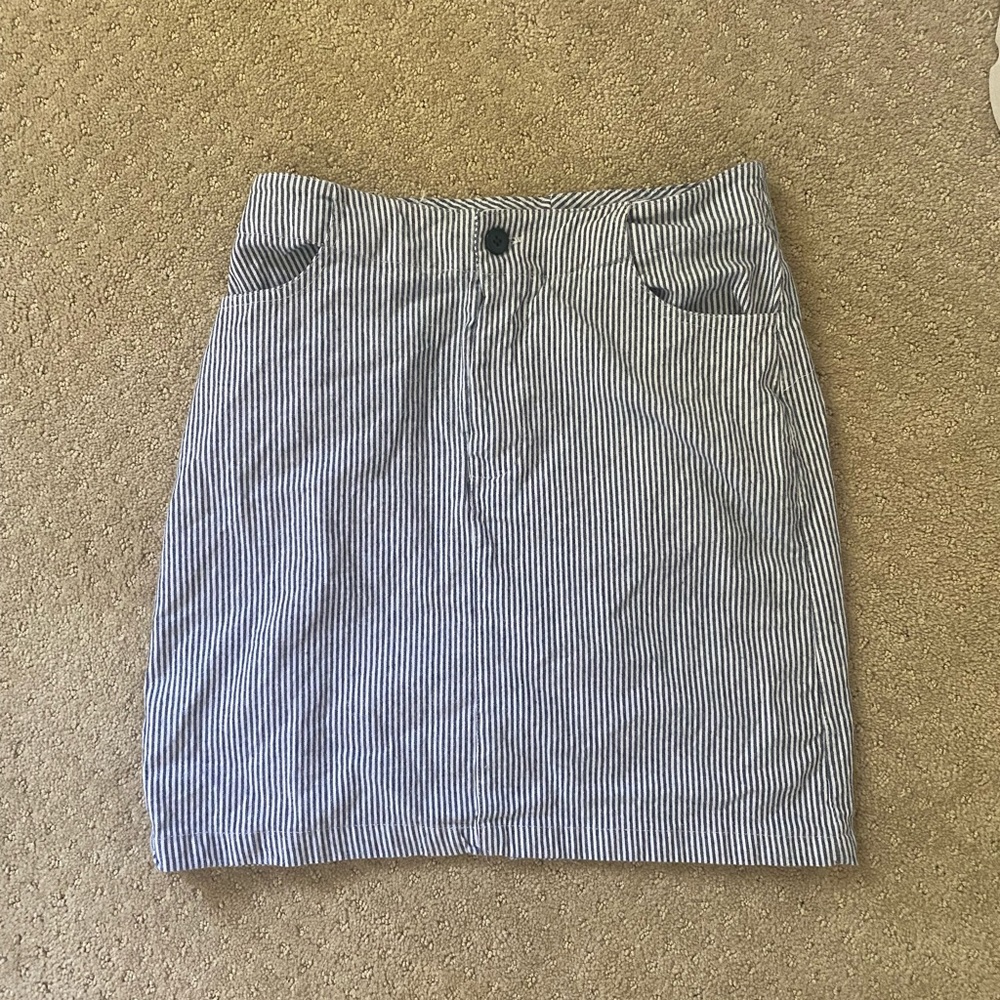 brandy melville Baby Blue Pinstripe Mini Skirt- one size fits all